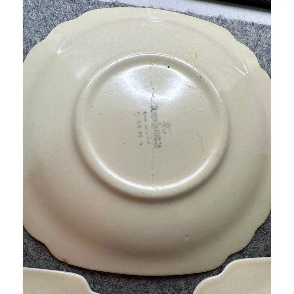 Vintage Homer Laughlin Mexicana china - 3 Saucers (5 3/4